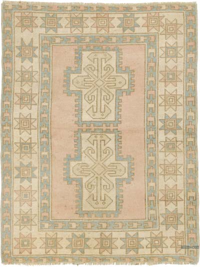 Alfombra Vintage Turca Anudada a Mano - 103 cm x 133 cm