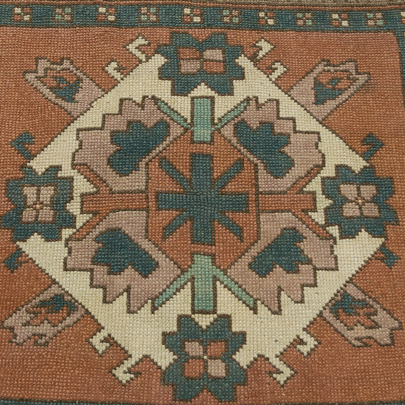 El Dokuma Vintage Halı - 102 cm x 90 cm - K0086520