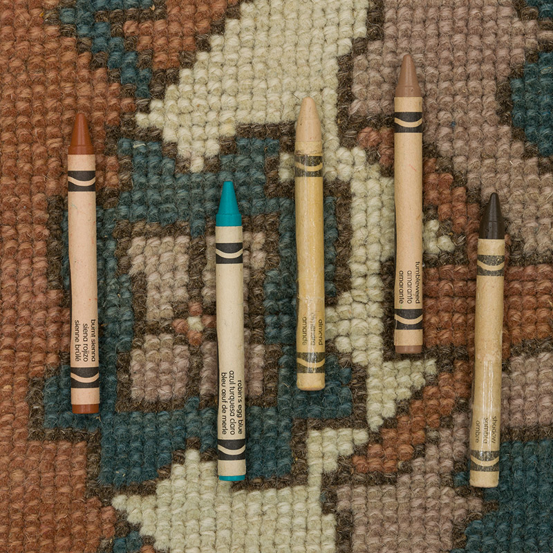 El Dokuma Vintage Halı - 102 cm x 90 cm - K0086520