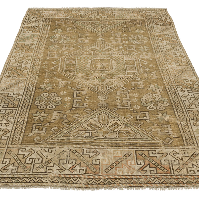 Alfombra Vintage Turca Anudada a Mano - 116 cm x 178 cm - K0086521