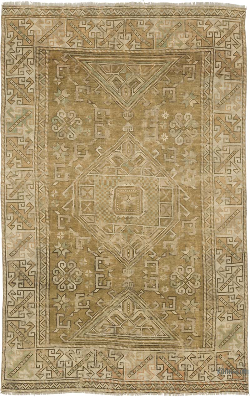 Alfombra Vintage Turca Anudada a Mano - 116 cm x 178 cm - K0086521