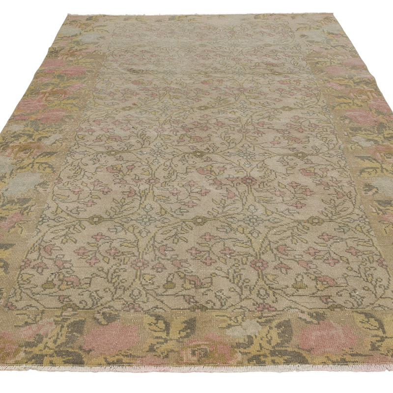 Alfombra Vintage Turca Anudada a Mano - 145 cm x 238 cm - K0086524