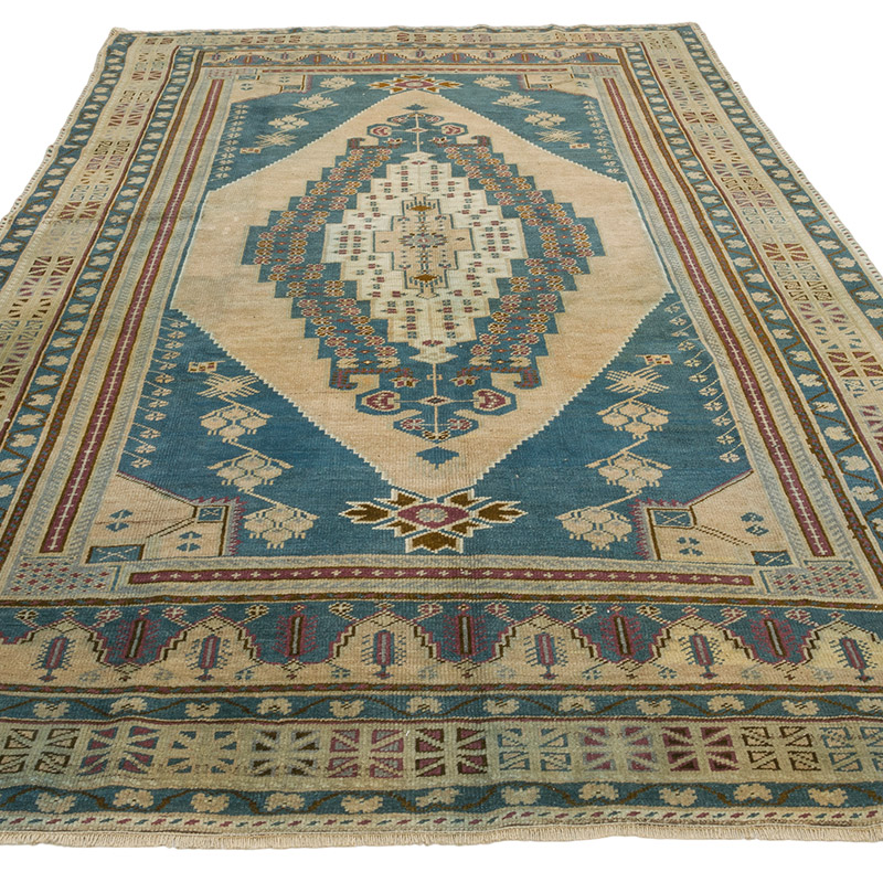 Vintage Turkish Hand-Knotted Rug - 5' 9" x 10' 3" (69" x 123") - K0086525