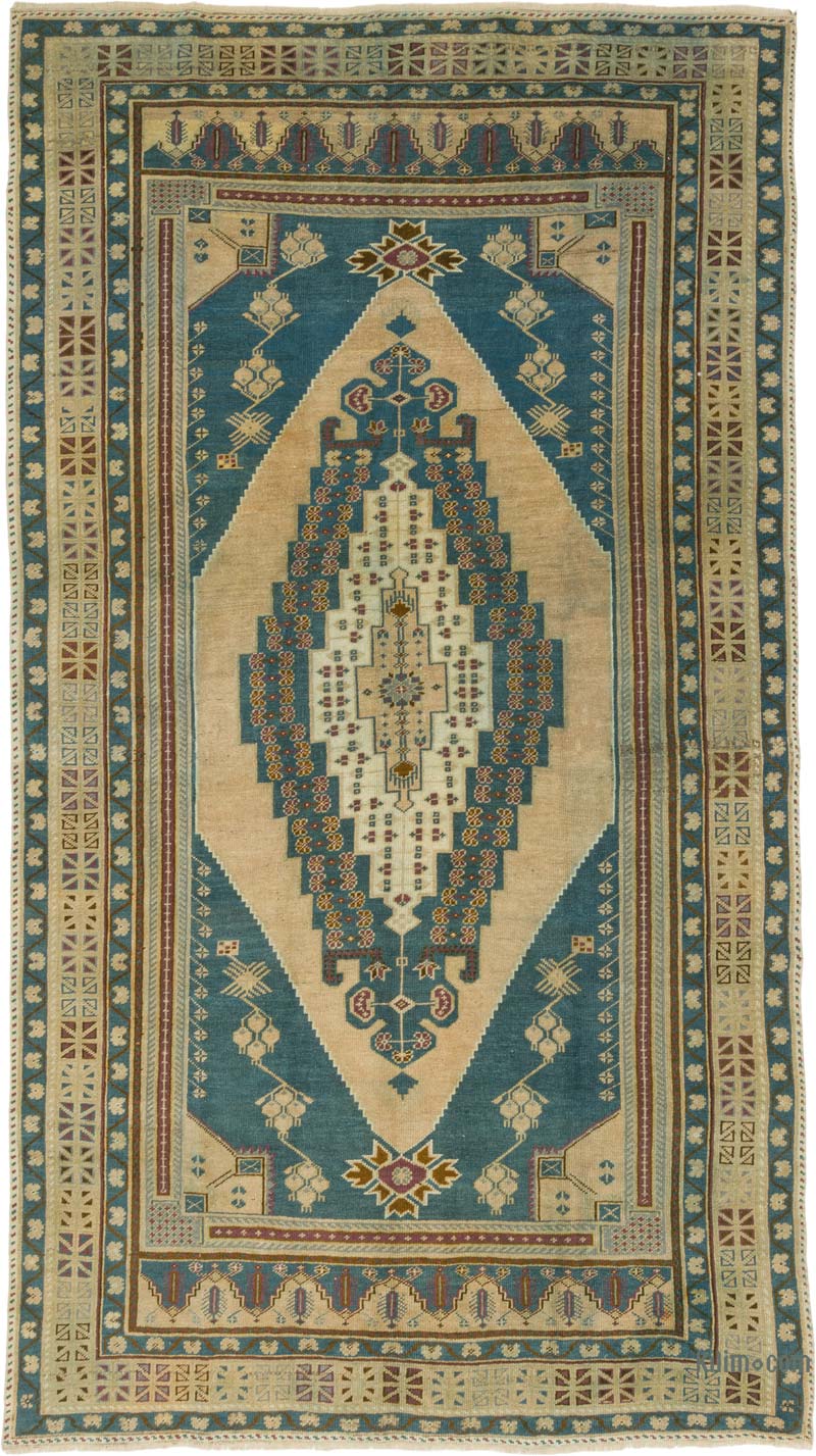 Vintage Turkish Hand-Knotted Rug - 5' 9" x 10' 3" (69" x 123") - K0086525