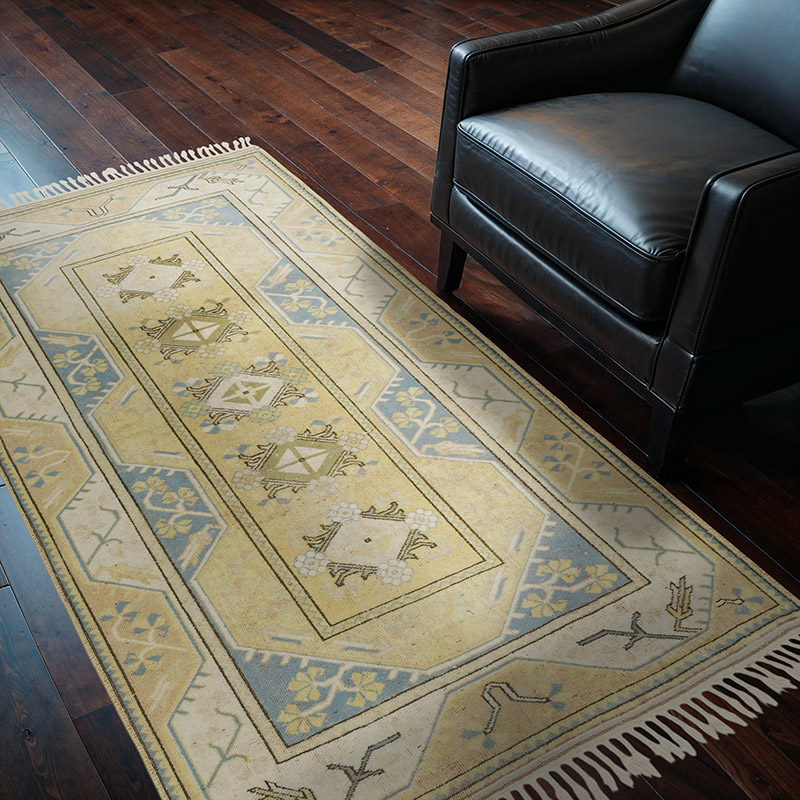 Alfombra Vintage Turca Anudada a Mano - 120 cm x 193 cm - K0086528