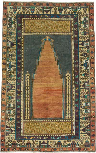 Alfombra Vintage Turca Anudada a Mano - 118 cm x 180 cm
