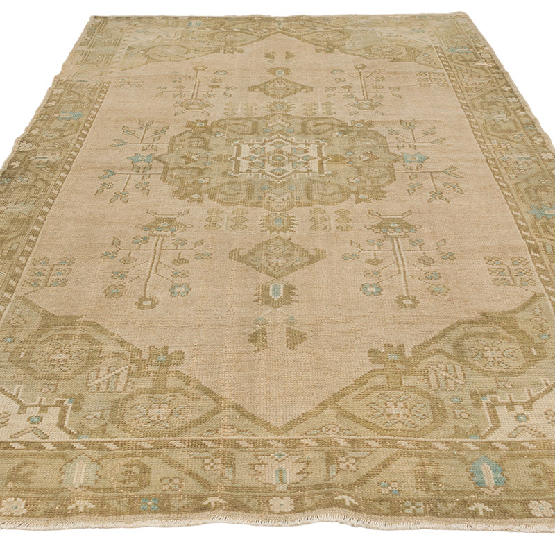 Vintage Turkish Hand-Knotted Rug - 4' 11" x 9' 1" (59" x 109") - K0086531