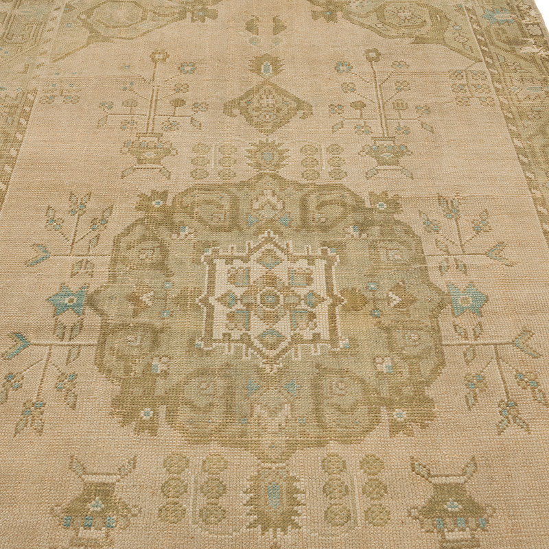 Vintage Turkish Hand-Knotted Rug - 4' 11" x 9' 1" (59" x 109") - K0086531