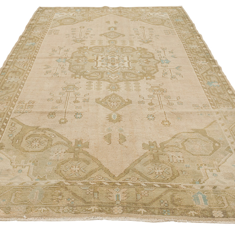 Vintage Turkish Hand-Knotted Rug - 4' 11" x 9' 1" (59" x 109") - K0086531