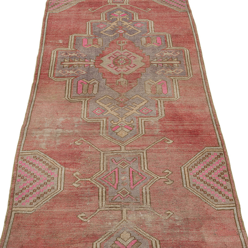 Vintage Turkish Hand-Knotted Runner - 2' 9" x 9' 1" (33" x 109") - K0086534