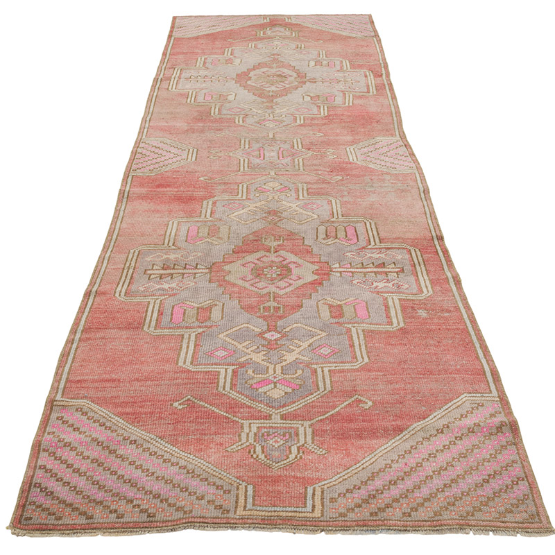 Vintage Turkish Hand-Knotted Runner - 2' 9" x 9' 1" (33" x 109") - K0086534