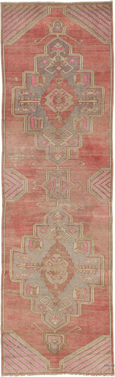 Pasillo Vintage Turco Anudado a Mano - 85 cm x 276 cm