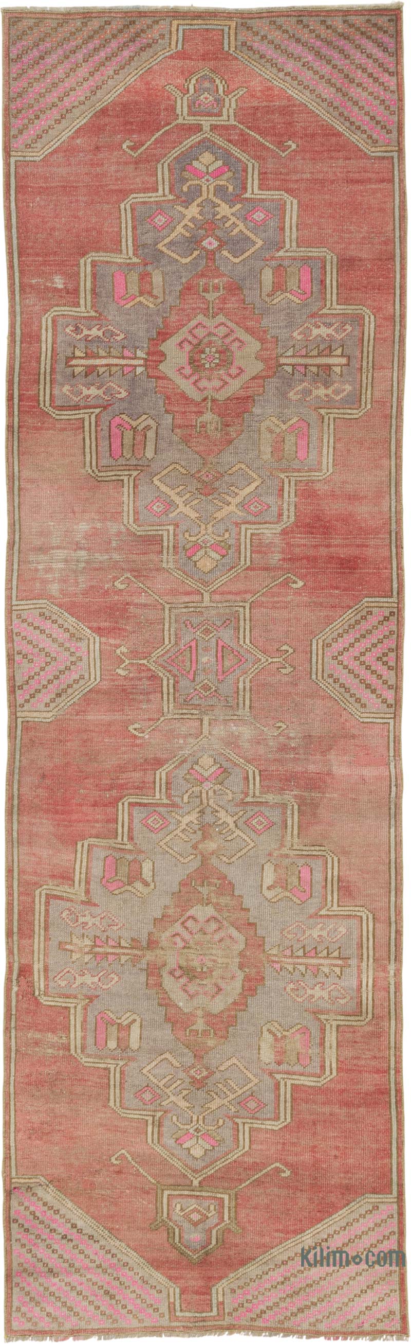 Vintage Turkish Hand-Knotted Runner - 2' 9" x 9' 1" (33" x 109") - K0086534