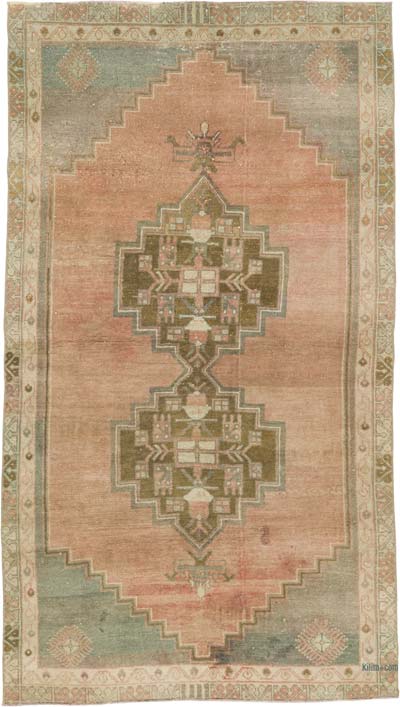 Alfombra Vintage Turca Anudada a Mano - 102 cm x 182 cm