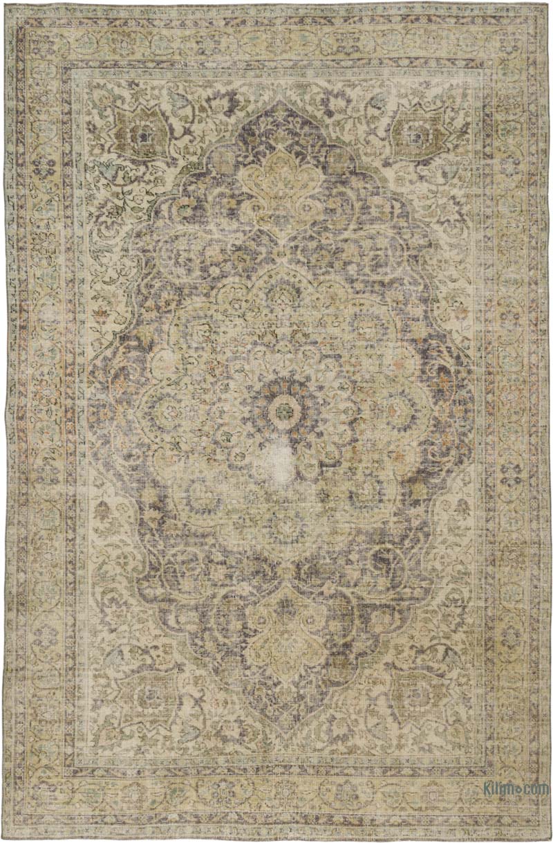 Vintage Turkish Hand-Knotted Rug - 6' 7" x 10'  (79" x 120") - K0086739