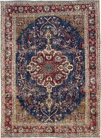 Alfombra Vintage Turca Anudada a Mano - 206 cm x 283 cm