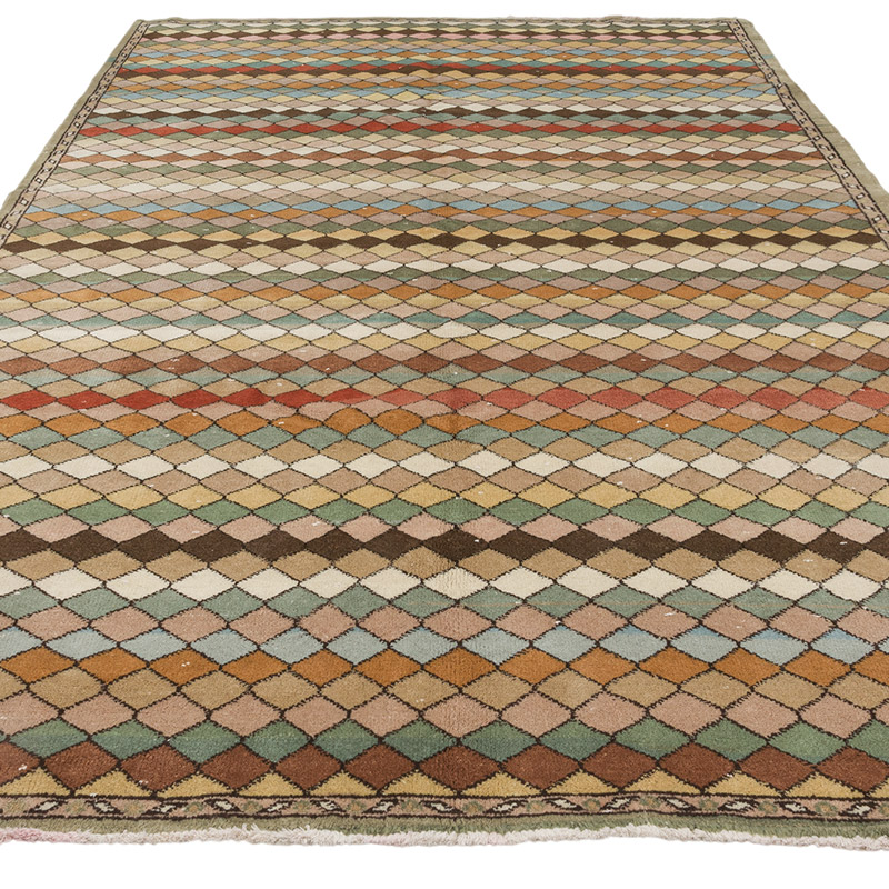 Vintage Turkish Hand-Knotted Rug - 6' 2" x 10' 11" (74" x 131") - K0086742
