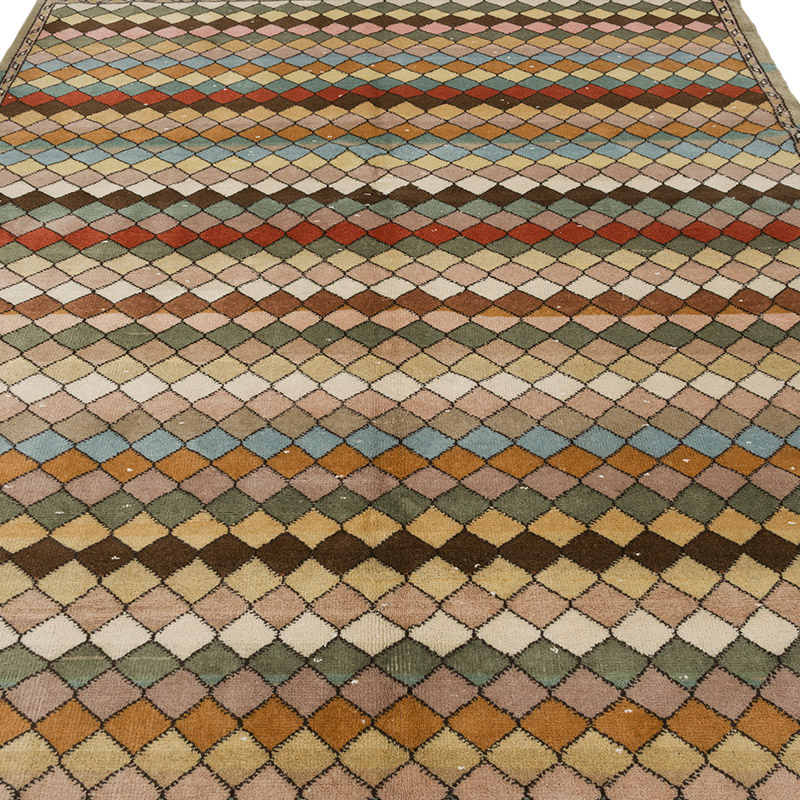 Vintage Turkish Hand-Knotted Rug - 6' 2" x 10' 11" (74" x 131") - K0086742