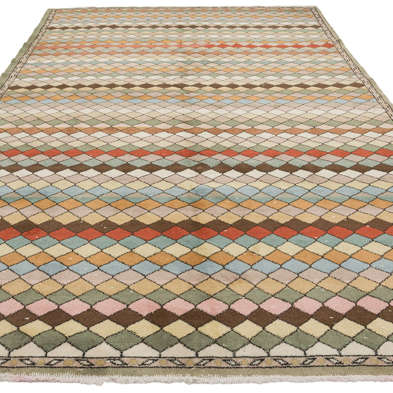 Vintage Turkish Hand-Knotted Rug - 6' 2" x 10' 11" (74" x 131") - K0086742