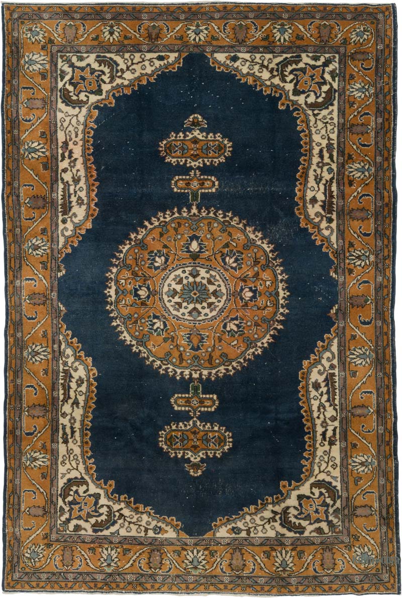 Vintage Turkish Hand-Knotted Rug - 7' 1" x 10' 5" (85" x 125") - K0086744