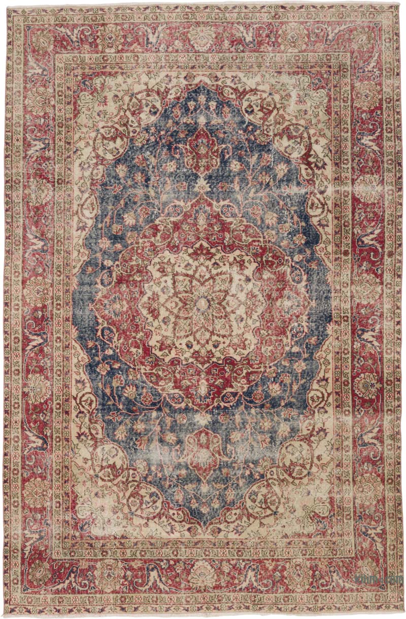 Alfombra Vintage Turca Anudada a Mano - 210 cm x 316 cm - K0086745