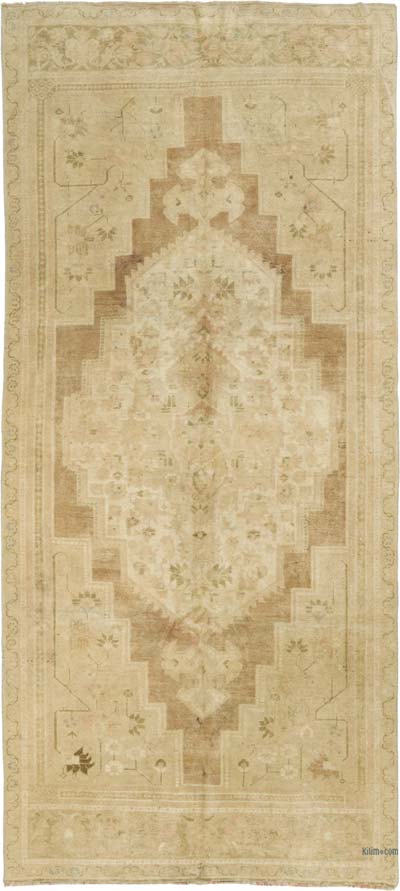 Vintage Turkish Hand-Knotted Rug - 4' 11" x 10' 10" (59" x 130")