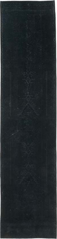 Alfombra Turca Vintage Sobre-teñida - 89 cm x 367 cm
