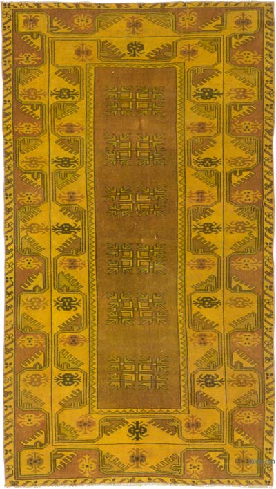 Alfombra Turca Vintage Sobre-teñida