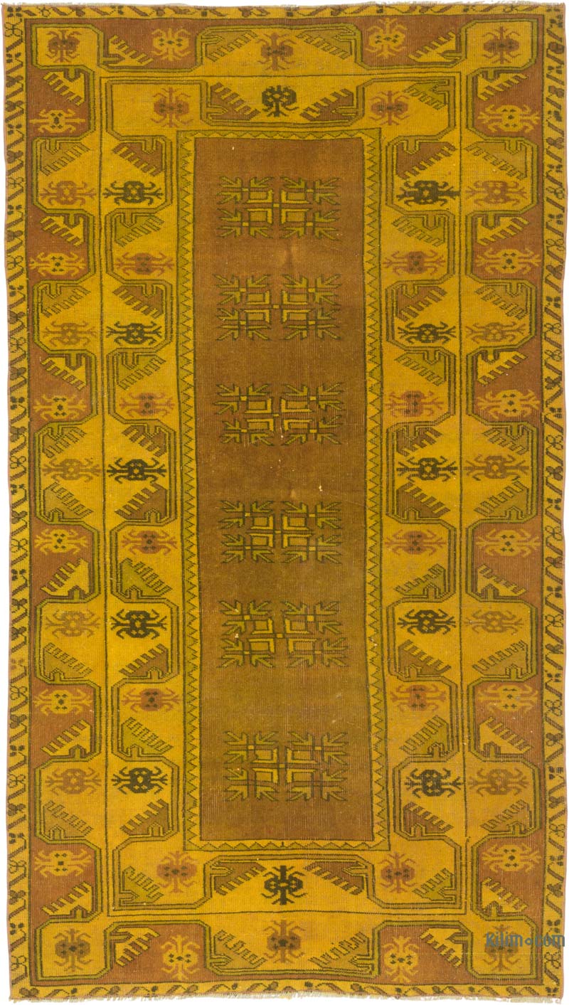 Alfombra Turca Vintage Sobre-teñida - K0086759