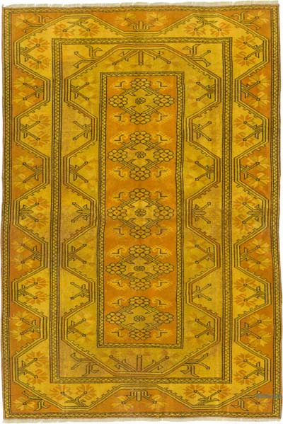 Over-dyed Vintage Hand-Knotted Turkish Rug - 4'  x 5' 11" (48" x 71")
