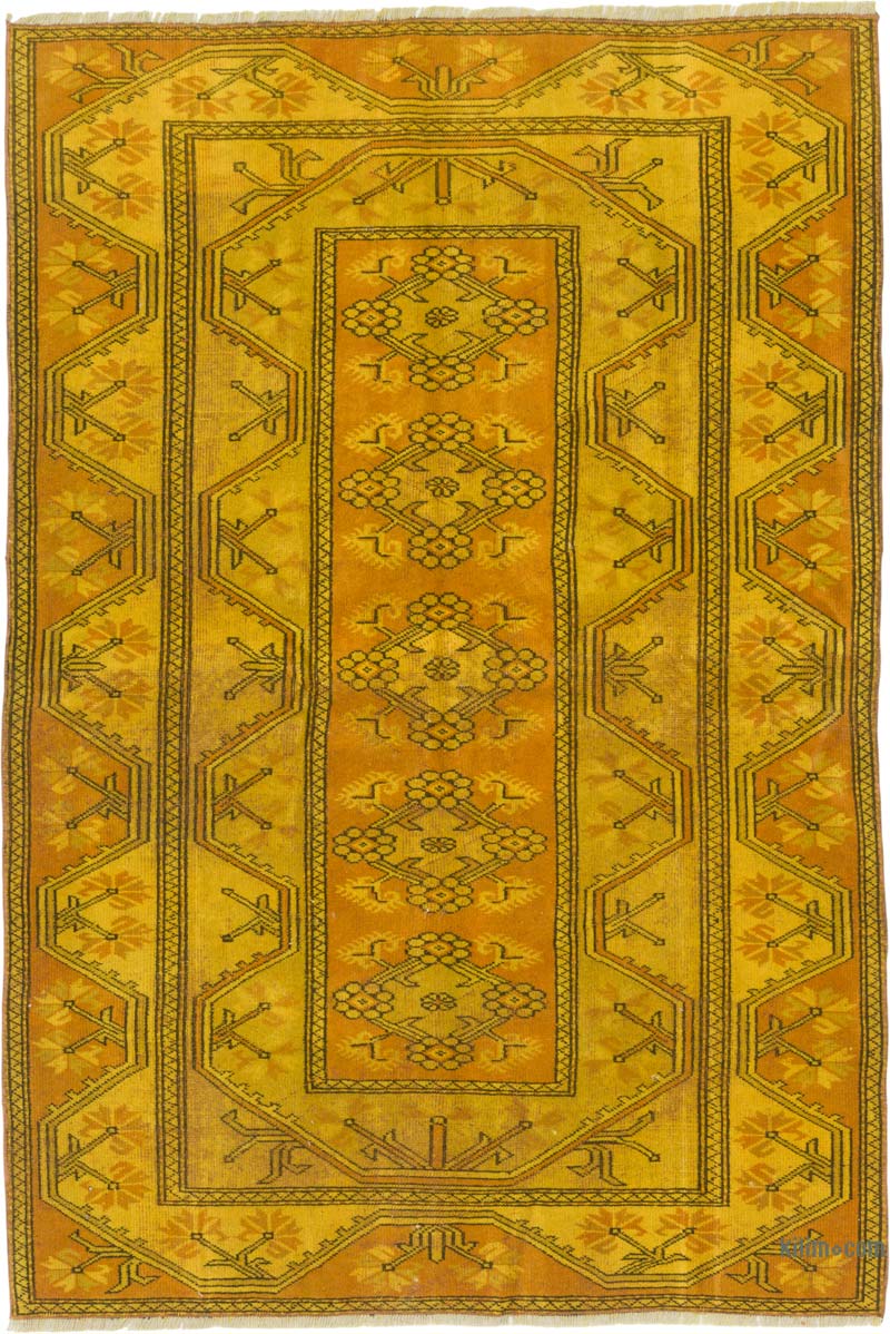 Alfombra Turca Vintage Sobre-teñida - K0086760