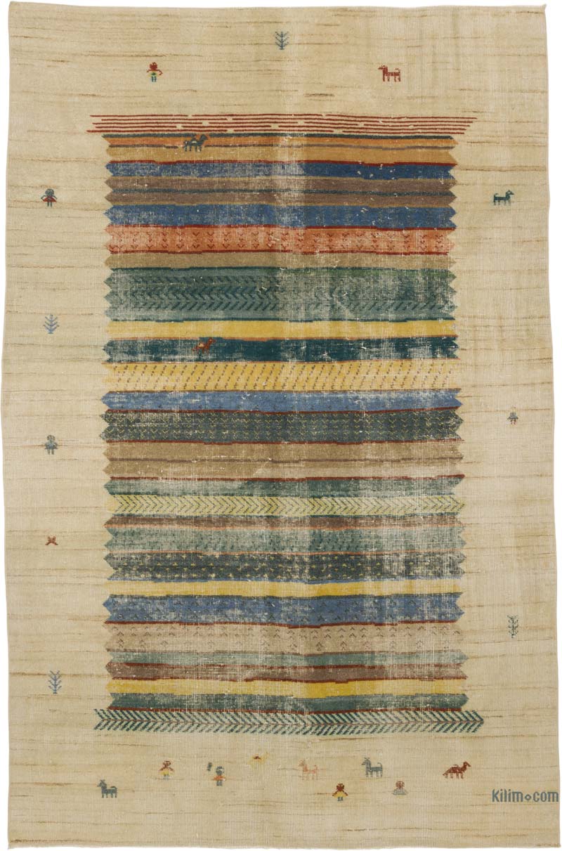 Vintage Turkish Hand-Knotted Rug - 6' 2" x 9' 4" (74" x 112") - K0086764