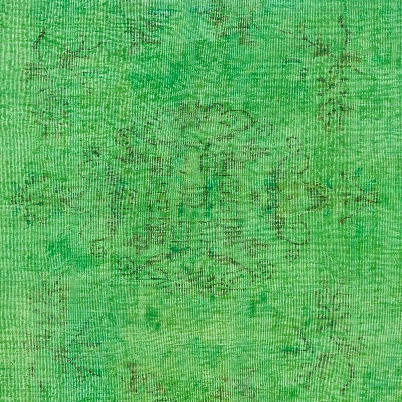 Over-dyed Vintage Hand-Knotted Turkish Rug - 6' 4" x 10'  (76" x 120") - K0086769