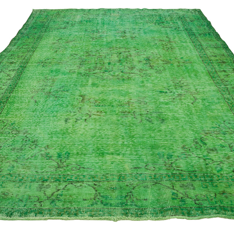 Over-dyed Vintage Hand-Knotted Turkish Rug - 6' 4" x 10'  (76" x 120") - K0086769