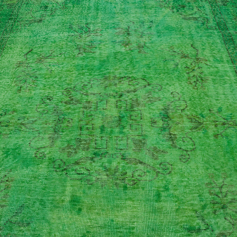 Over-dyed Vintage Hand-Knotted Turkish Rug - 6' 4" x 10'  (76" x 120") - K0086769