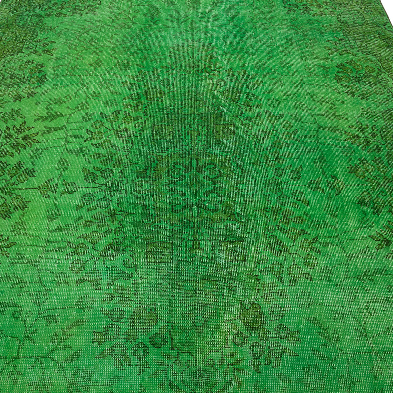 Over-dyed Vintage Hand-Knotted Turkish Rug - 5' 3" x 9' 4" (63" x 112") - K0086770