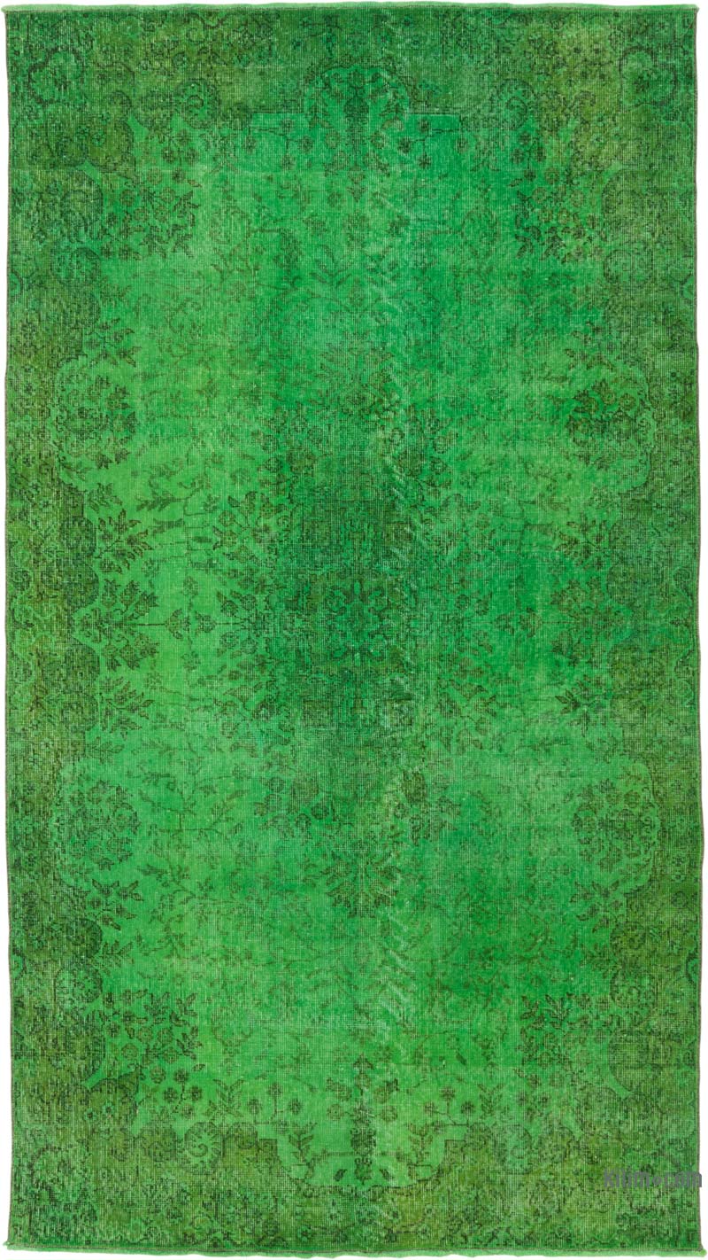Over-dyed Vintage Hand-Knotted Turkish Rug - 5' 3" x 9' 4" (63" x 112") - K0086770