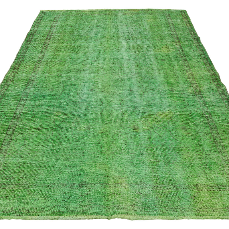 Over-dyed Vintage Hand-Knotted Turkish Rug - 5' 1" x 9' 1" (61" x 109") - K0086772