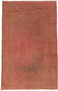 Over-dyed Vintage Hand-Knotted Turkish Rug - 6'  x 9' 3" (72" x 111")