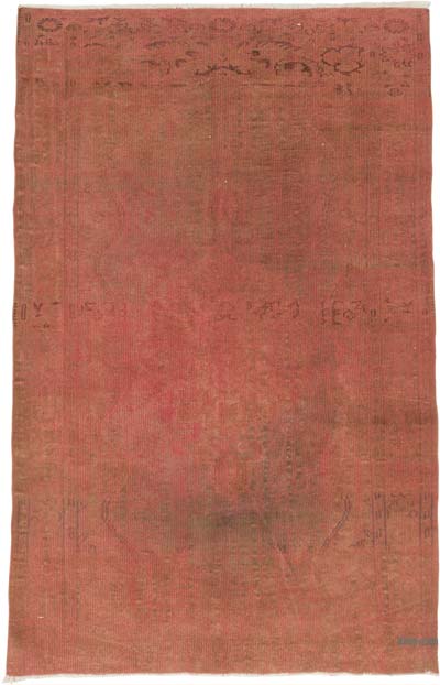 Alfombra Turca Vintage Sobre-teñida - 184 cm x 283 cm