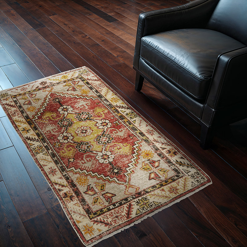 Alfombra Vintage Turca Anudada a Mano - 81 cm x 140 cm - K0086778