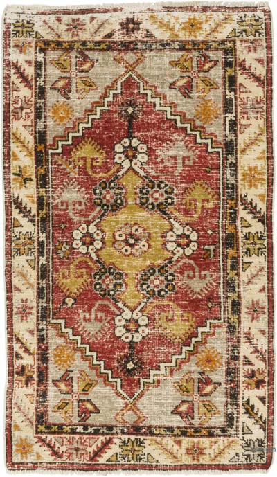 Vintage Turkish Hand-Knotted Rug - 2' 8" x 4' 7" (32" x 55")