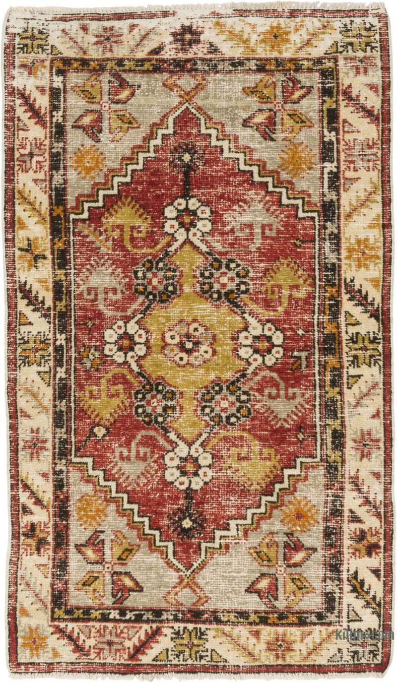 Vintage Turkish Hand-Knotted Rug - 2' 8" x 4' 7" (32" x 55") - K0086778