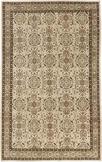 Vintage Turkish Hand-Knotted Rug - 5' 9" x 8' 10" (69" x 106")