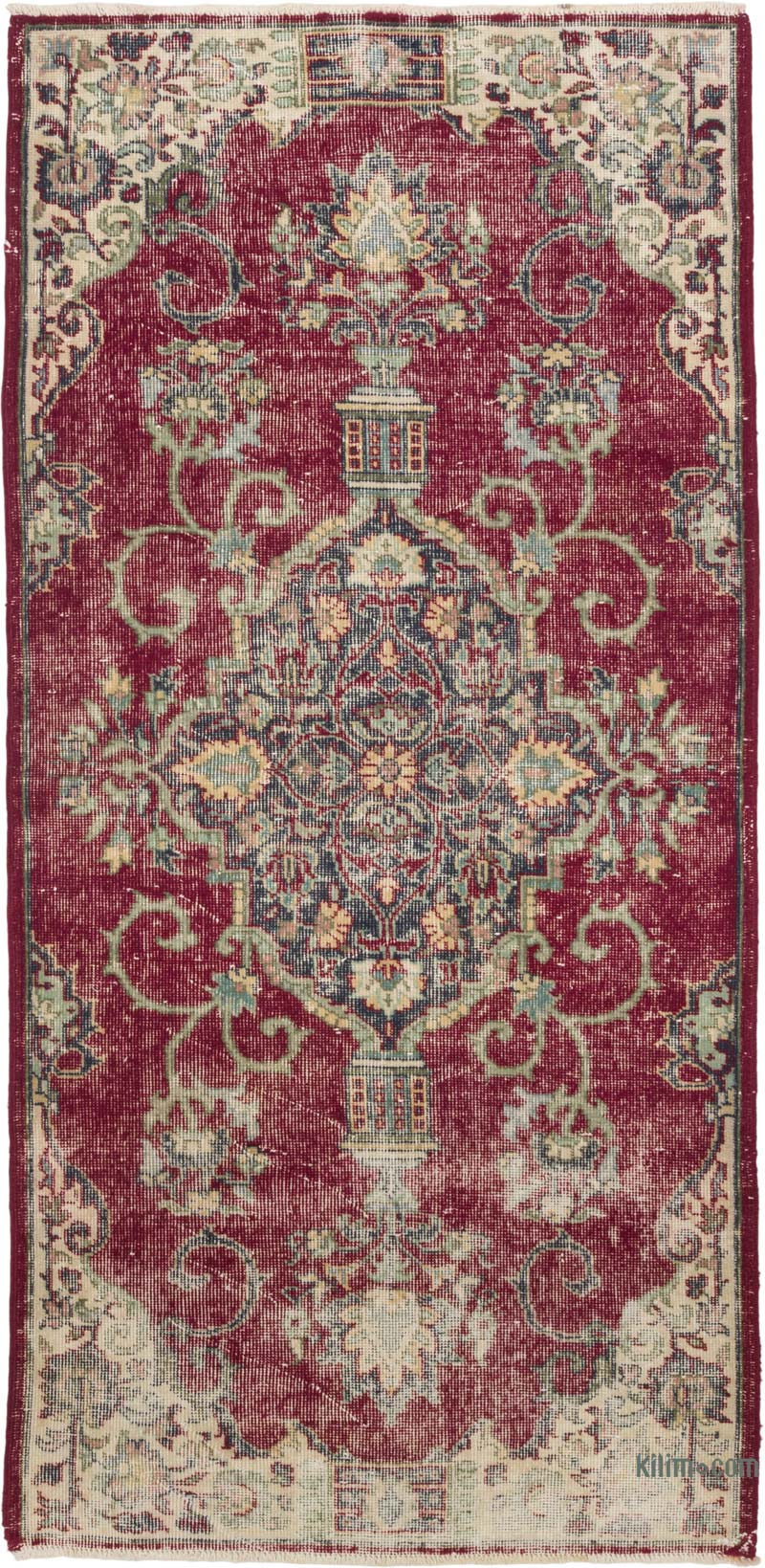 Vintage Turkish Hand-Knotted Rug - 3' 5" x 7' 1" (41" x 85") - K0086781