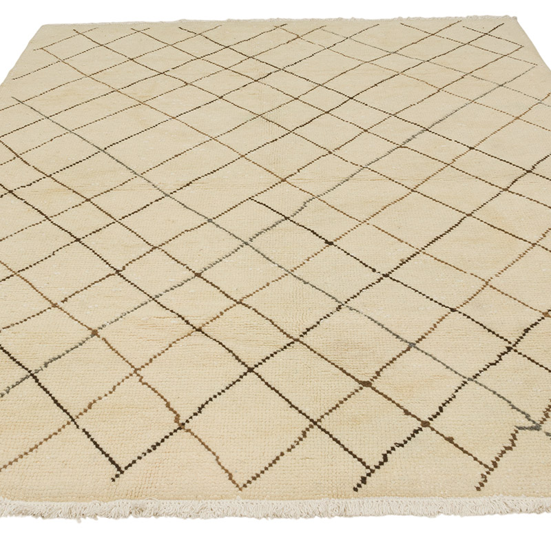 Nuevo  Alfombra 'Tulu' de estilo Marroquí Anudada a Mano - 163 cm x 226 cm - K0086782