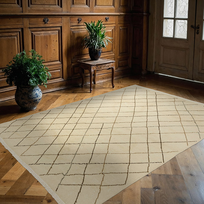 Nuevo  Alfombra 'Tulu' de estilo Marroquí Anudada a Mano - 163 cm x 226 cm - K0086782