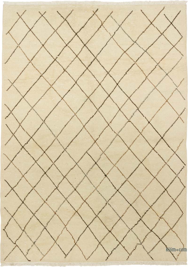 Nuevo  Alfombra 'Tulu' de estilo Marroquí Anudada a Mano - 163 cm x 226 cm - K0086782