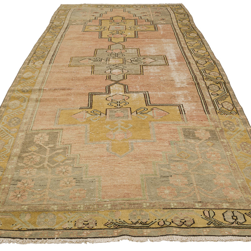 Vintage Turkish Hand-Knotted Rug - 4' 8" x 11' 3" (56" x 135") - K0086784
