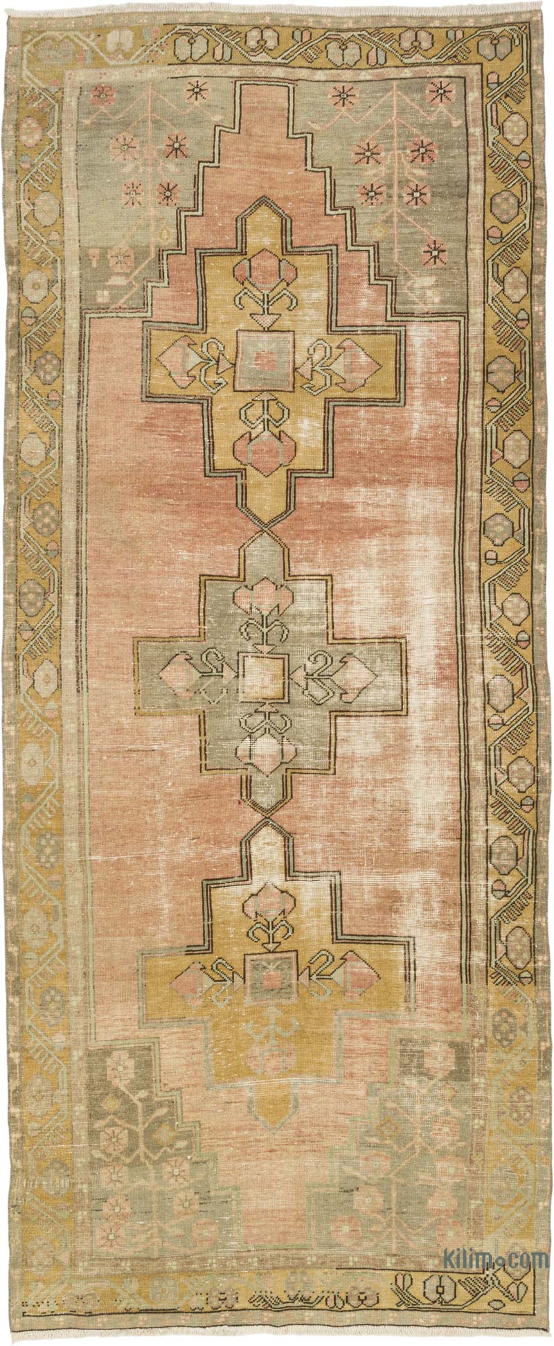 Vintage Turkish Hand-Knotted Rug - 4' 8" x 11' 3" (56" x 135") - K0086784